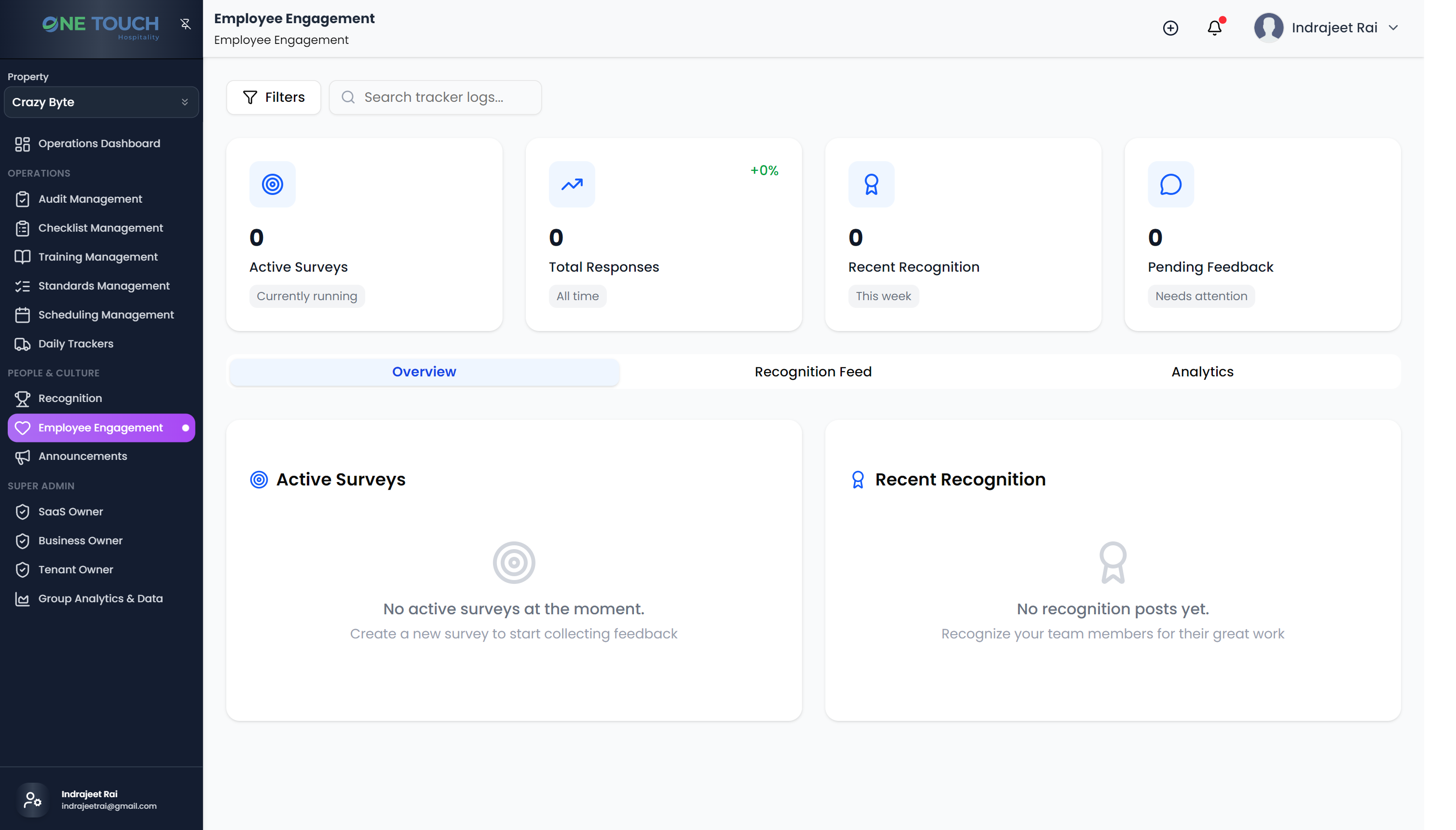 Real-time communication dashboard